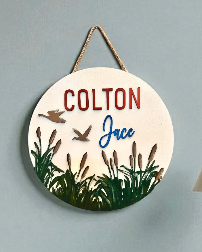 Customized round name signs