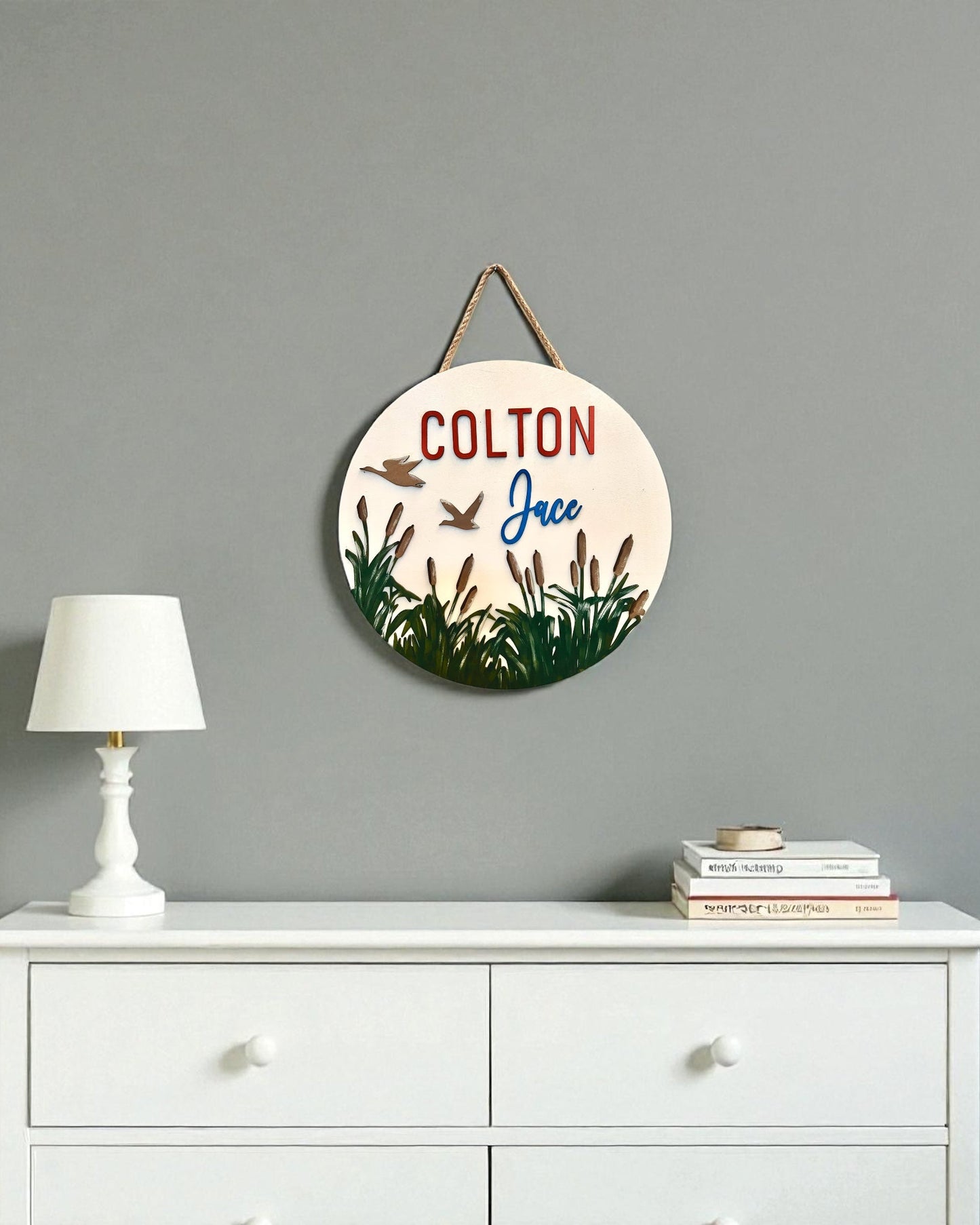 Customized round name signs