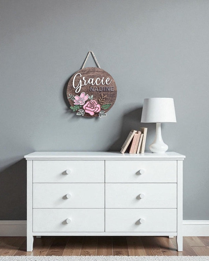 Customized round name signs