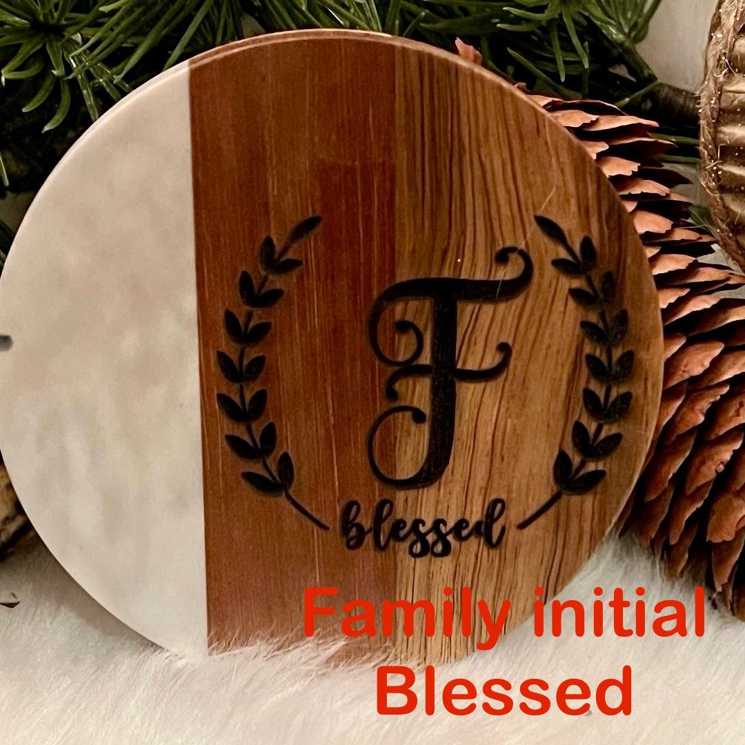 Custom family name coasters