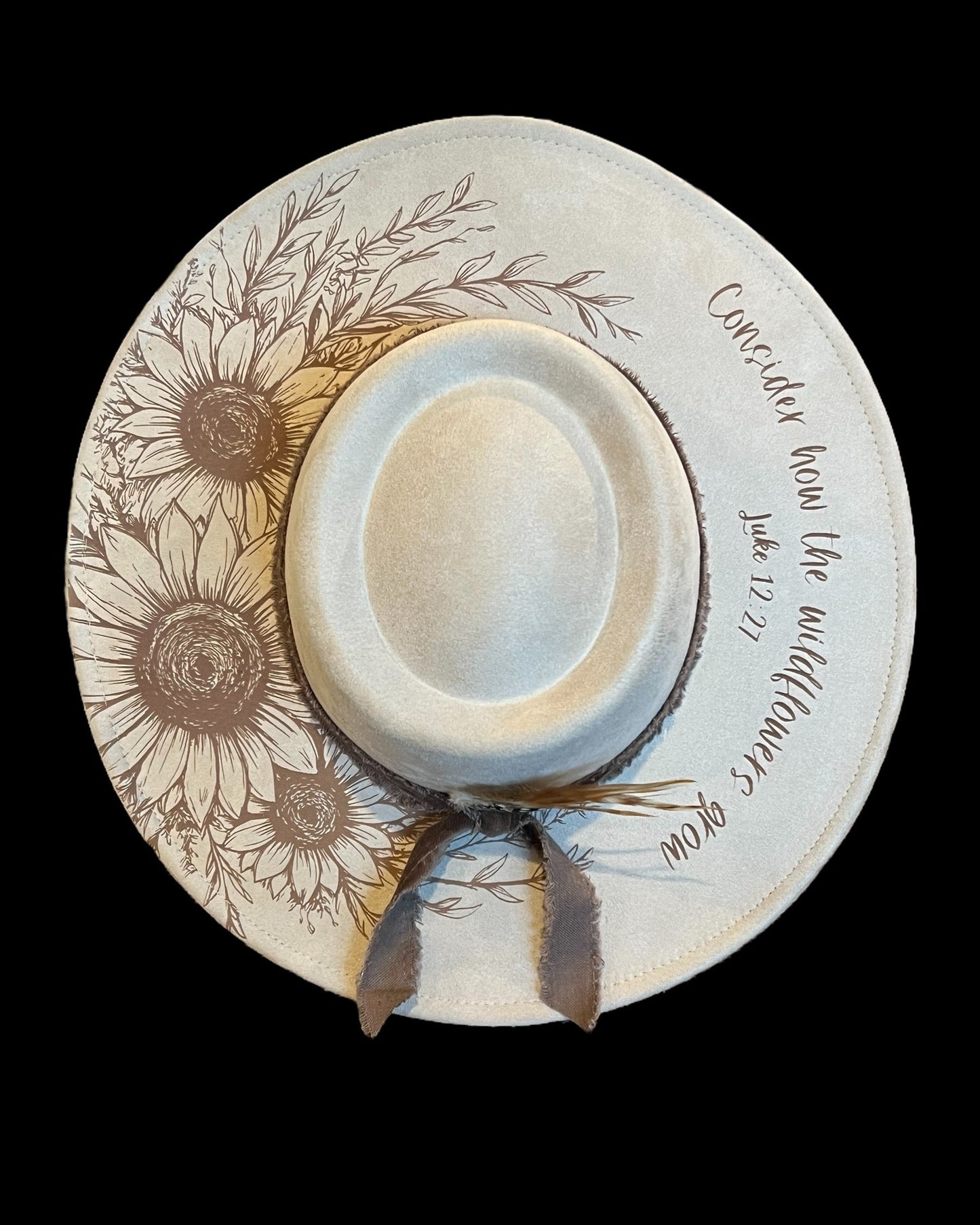 Wide brim hat- Consider the Wildflowers