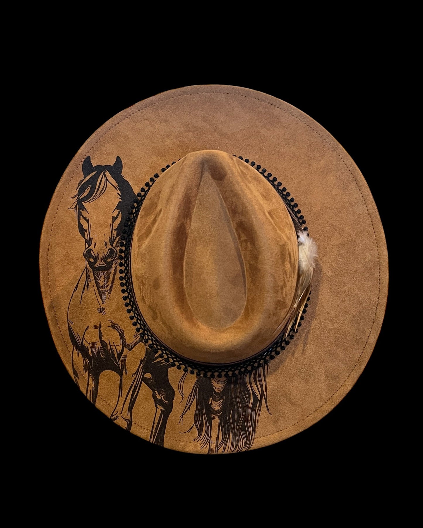 Wide brim hat- Horse