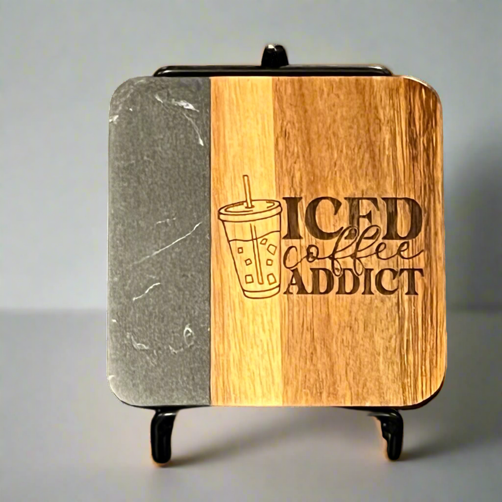 Iced tea/coffee addict coasters