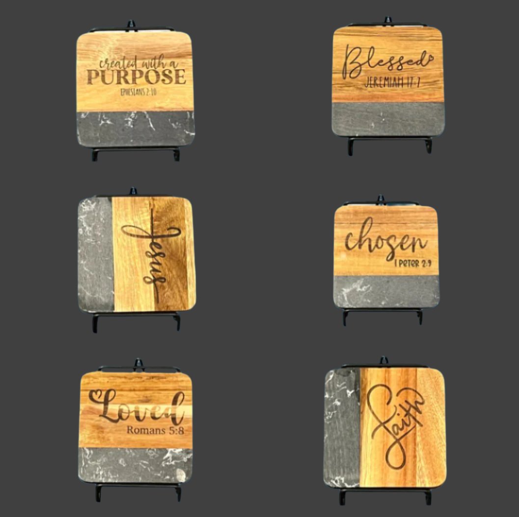 Inspirational themed coasters