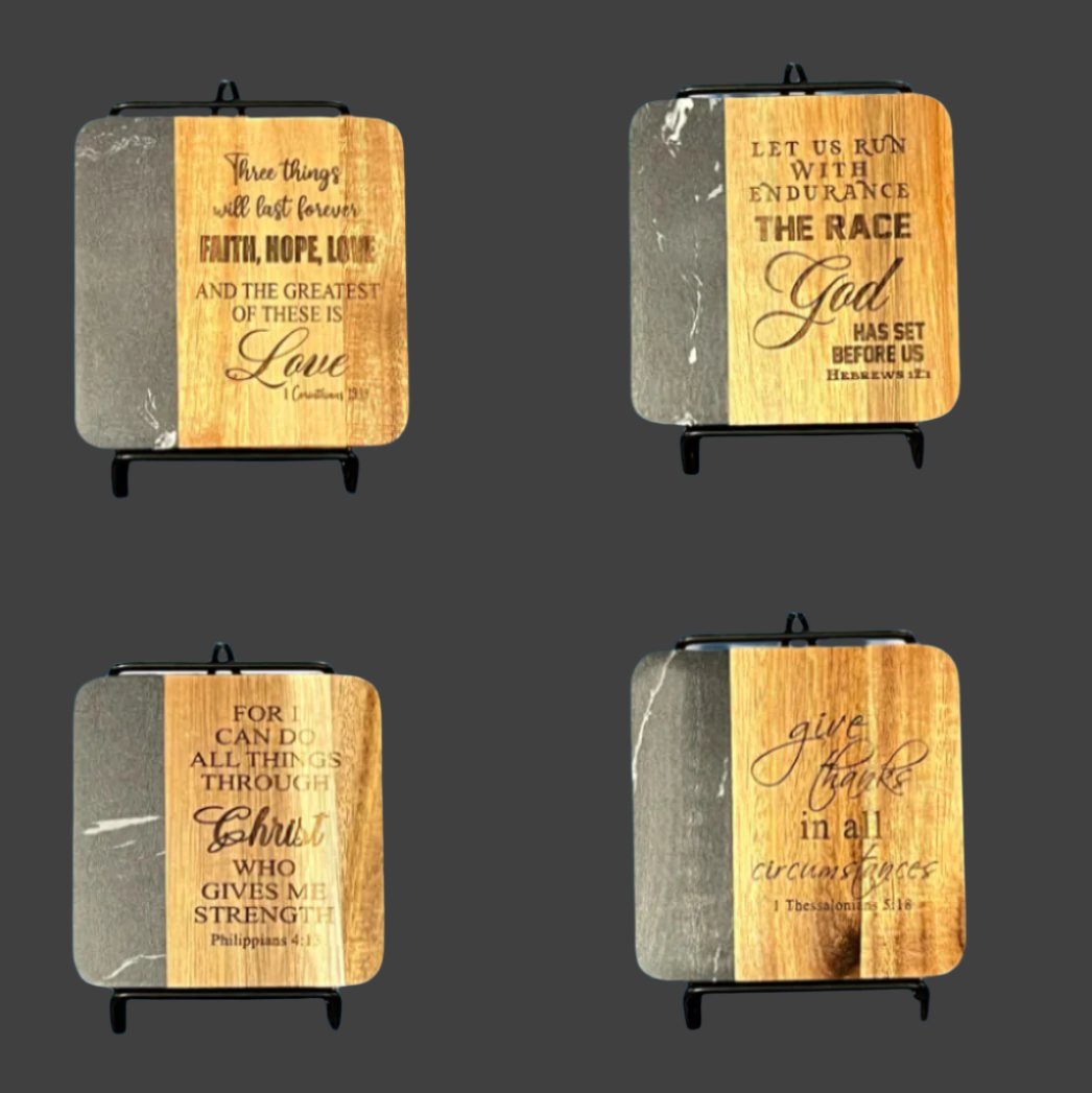 Inspirational themed coasters