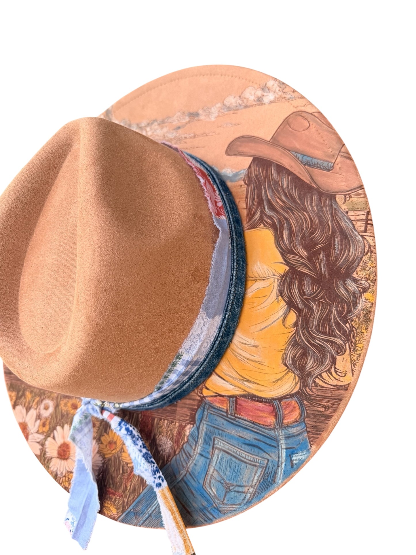 Hand Painted Cowgirl & Horse
