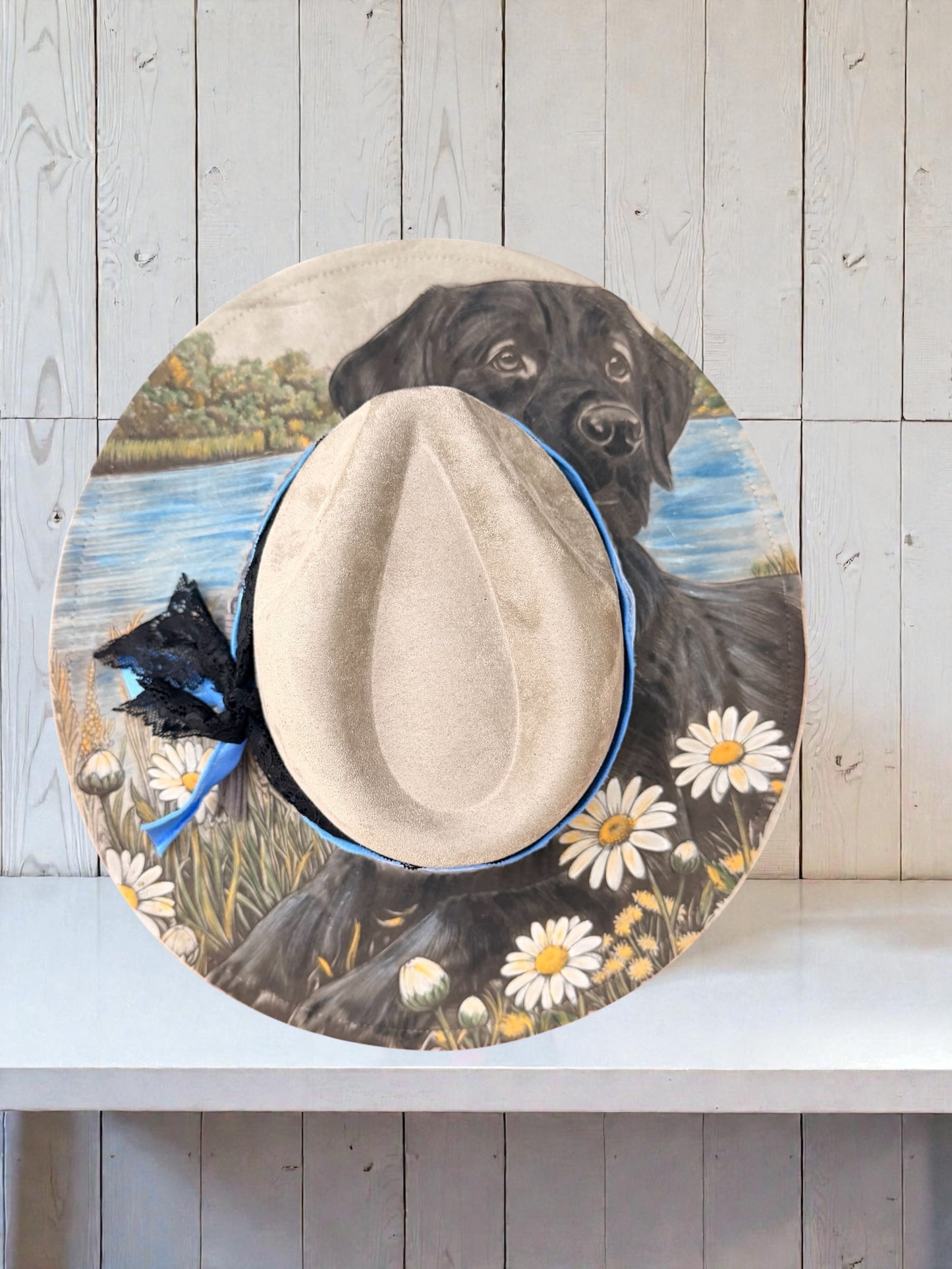 Hand Painted Black Labrador