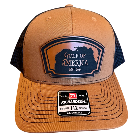 Gulf of America hat- Tan patch
