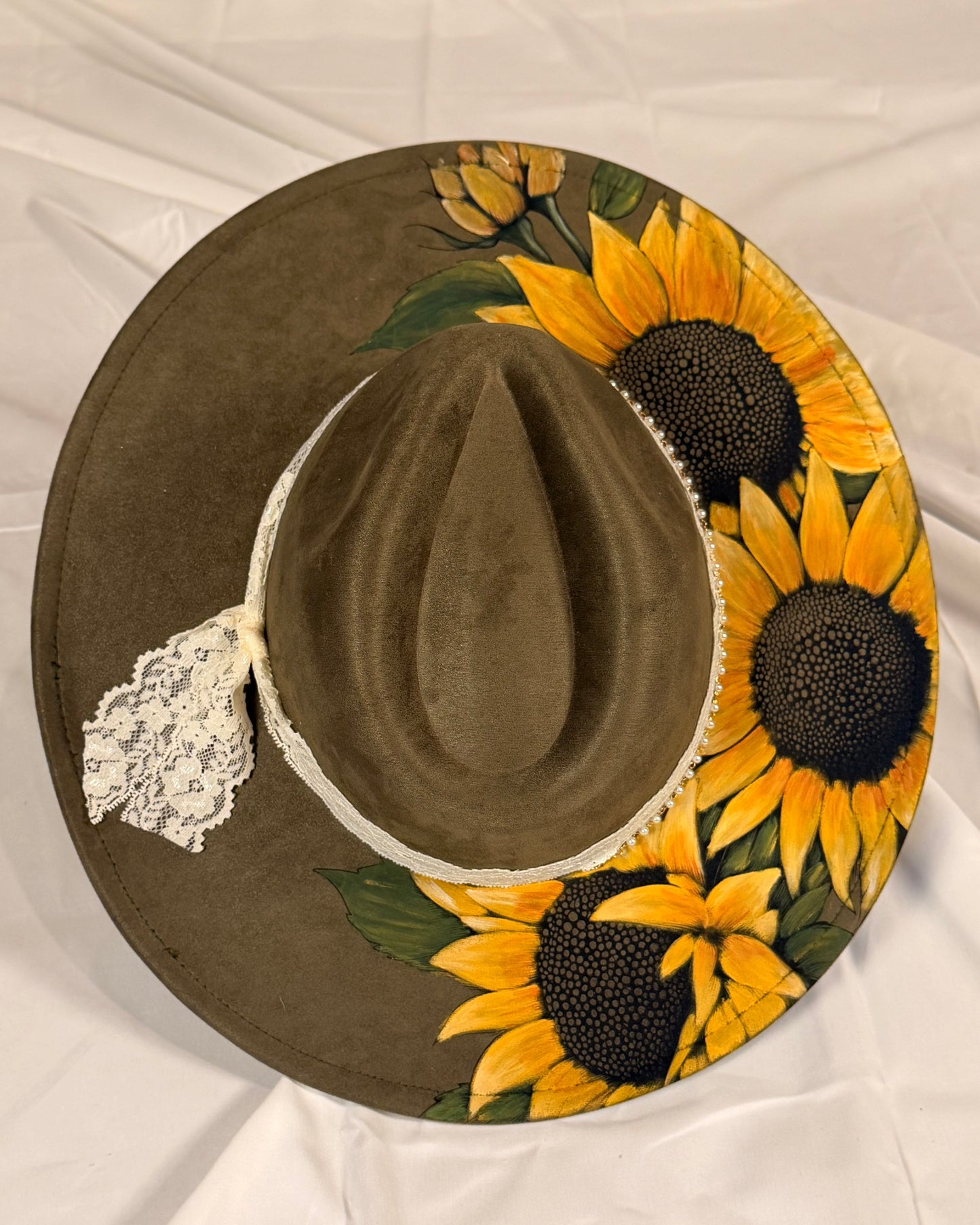 Hand Painted Sunflowers w/ beaded band