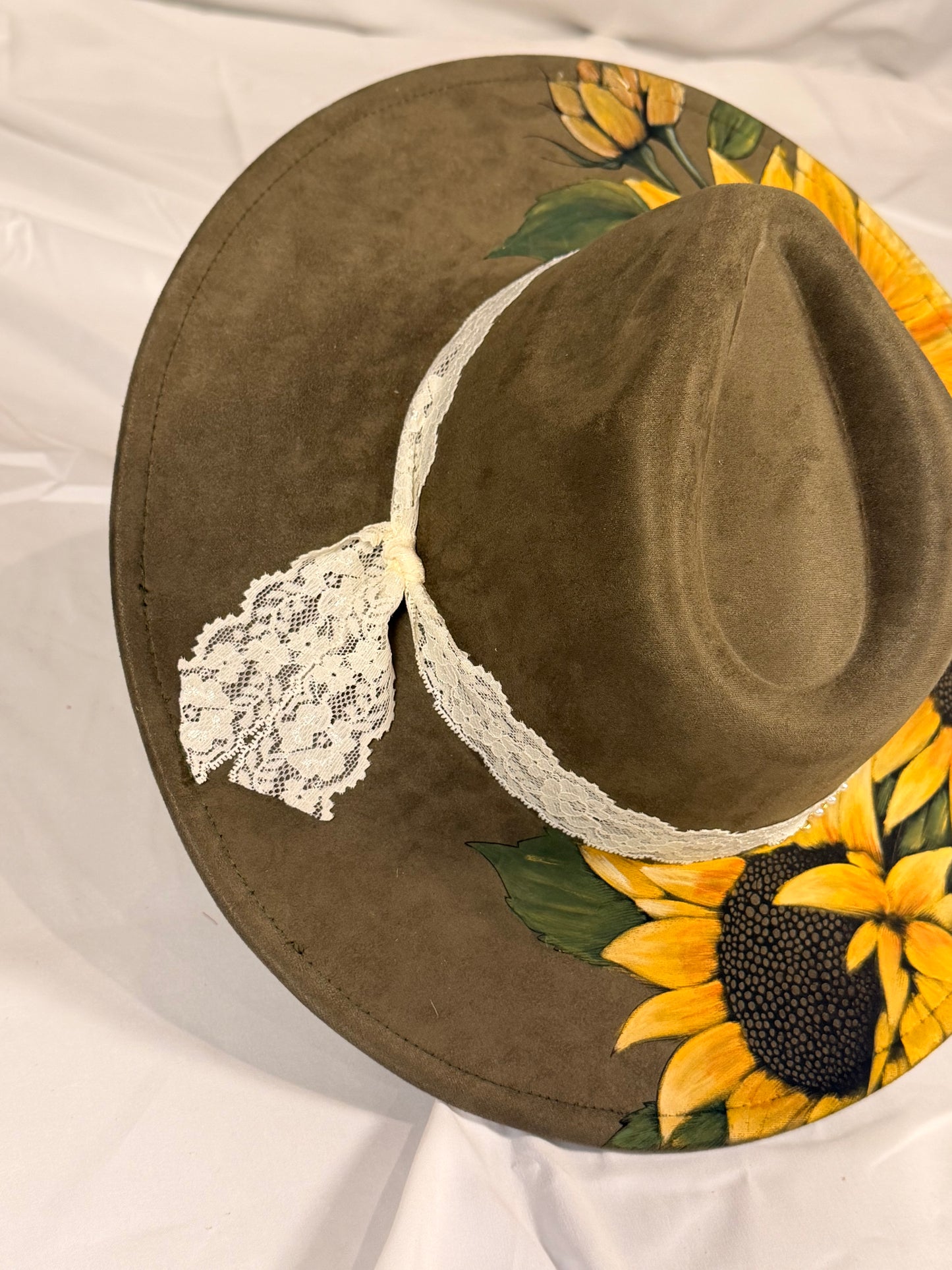 Hand Painted Sunflowers w/ beaded band