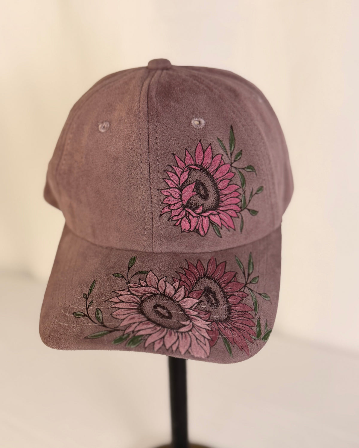 Hand Painted Blowing Sunflowers (lilac)