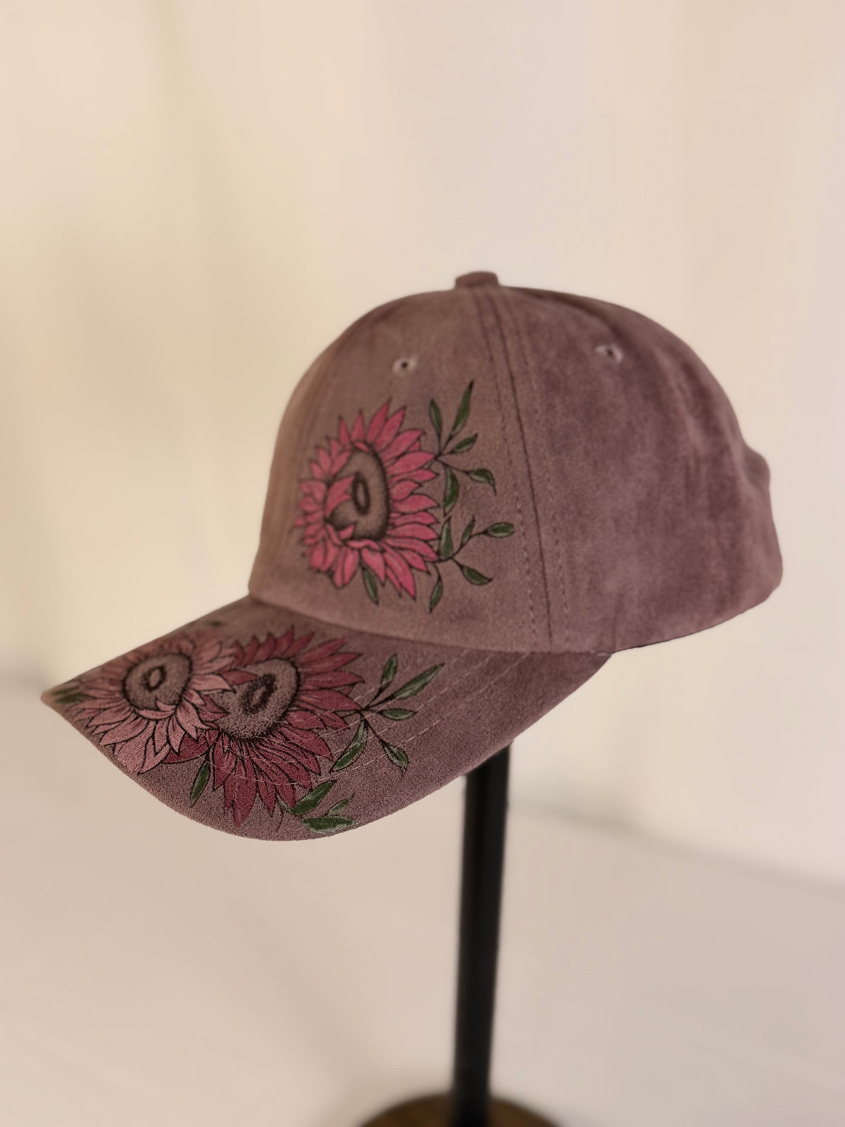 Hand Painted Blowing Sunflowers (lilac)