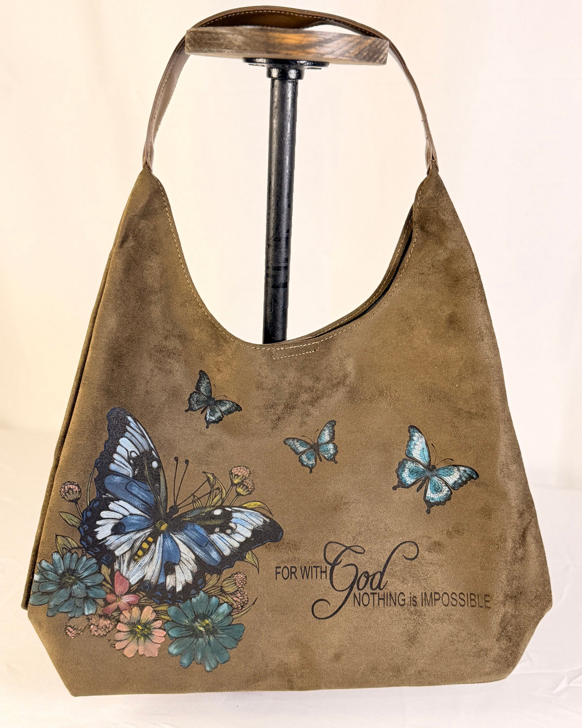 For with God... (blue butterflies)