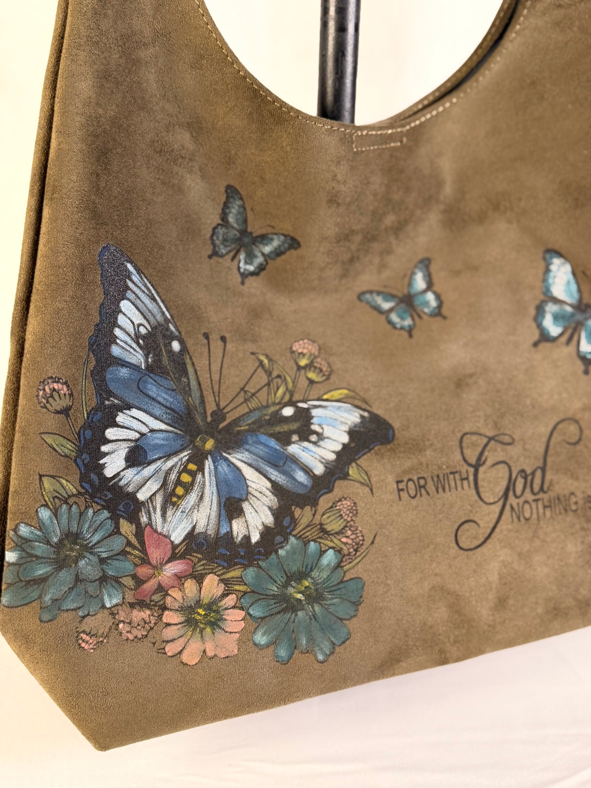 For with God... (blue butterflies)