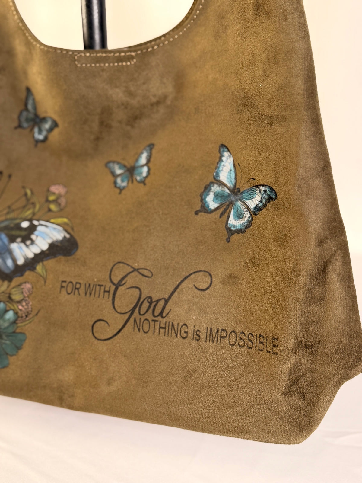 For with God... (blue butterflies)