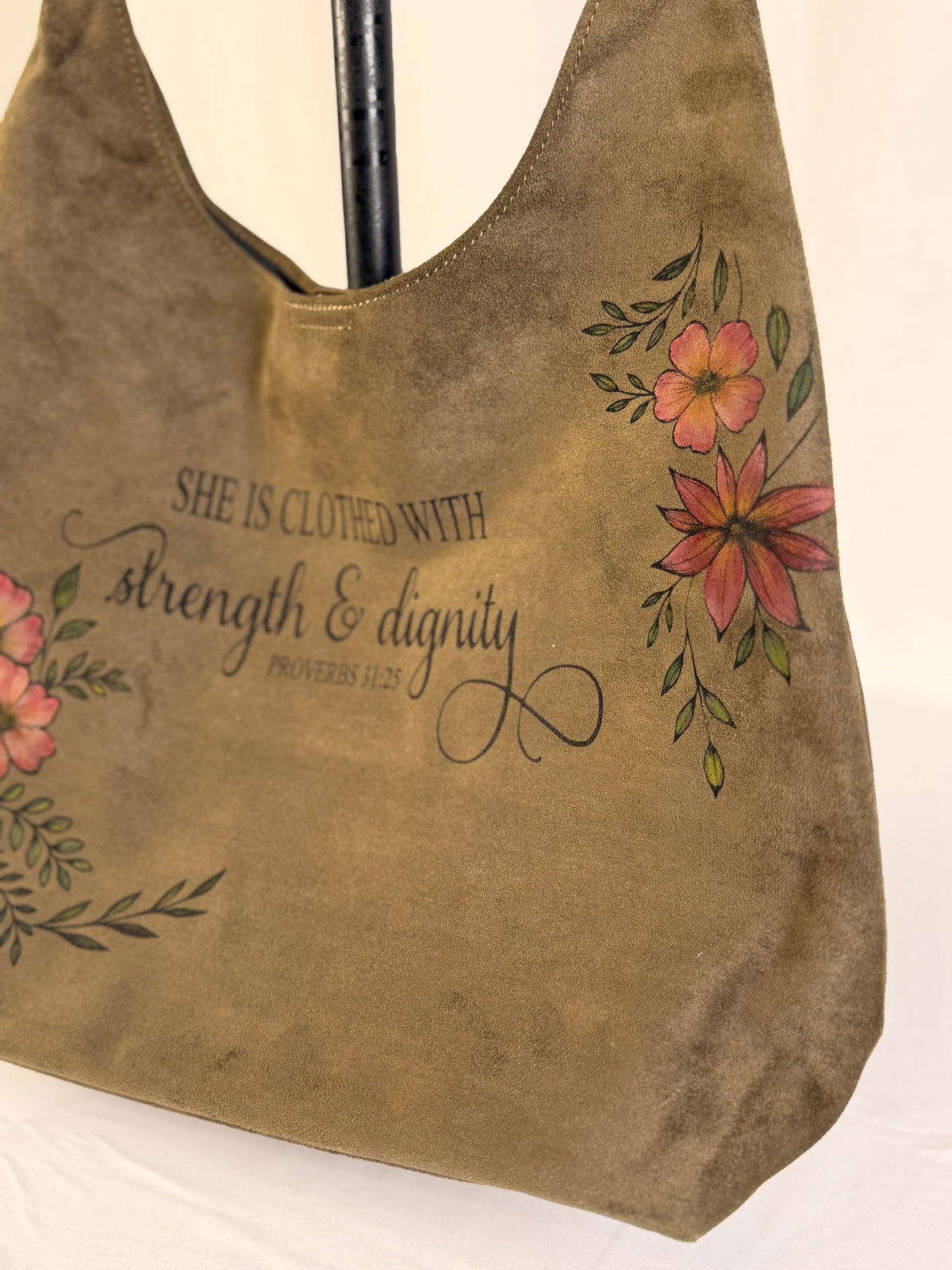 She is clothed with strength... (olive)