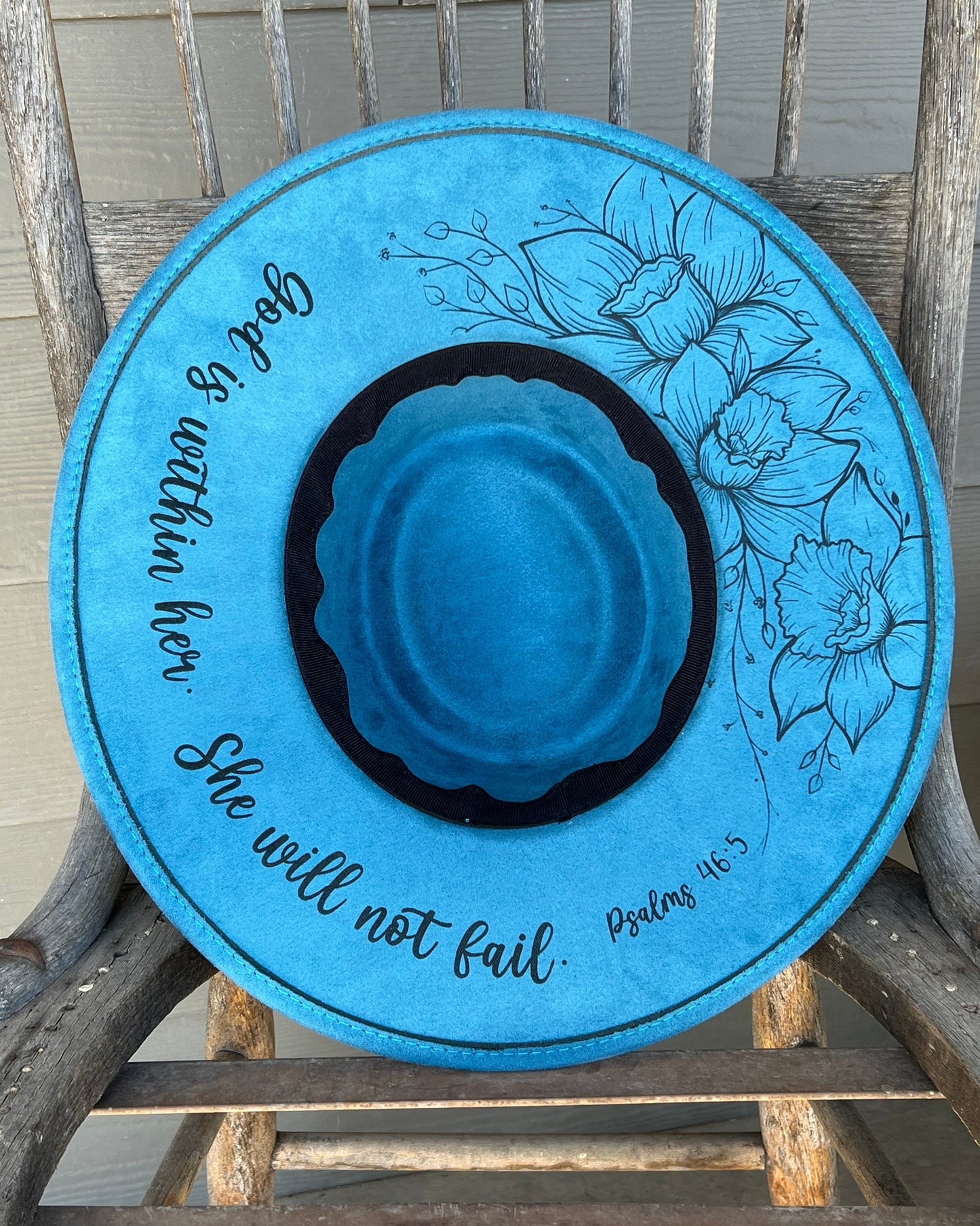 Wide brim hat- Lillies