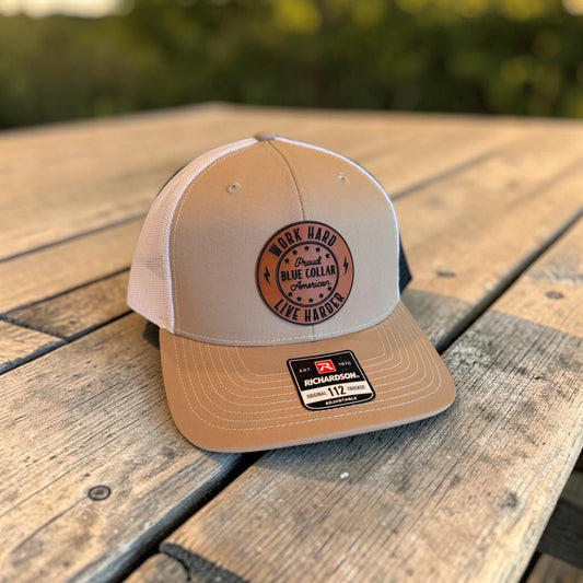 Blue Collar American; R112 Khaki/White