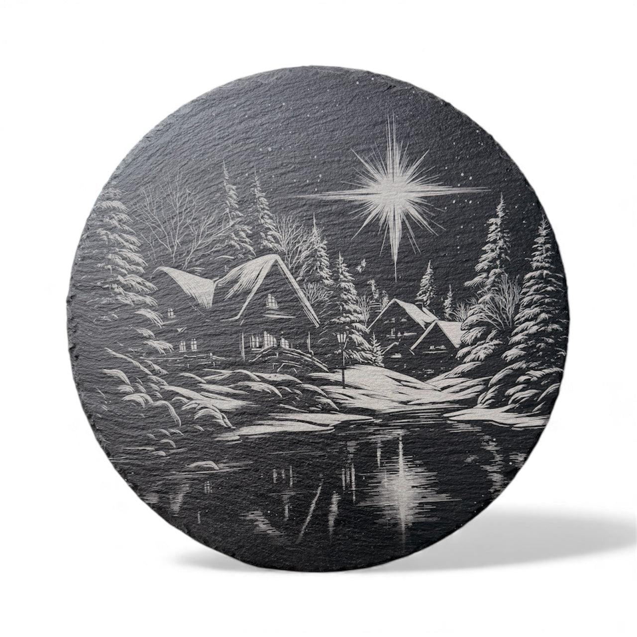 Slate Winter/Christmas themed Trivet