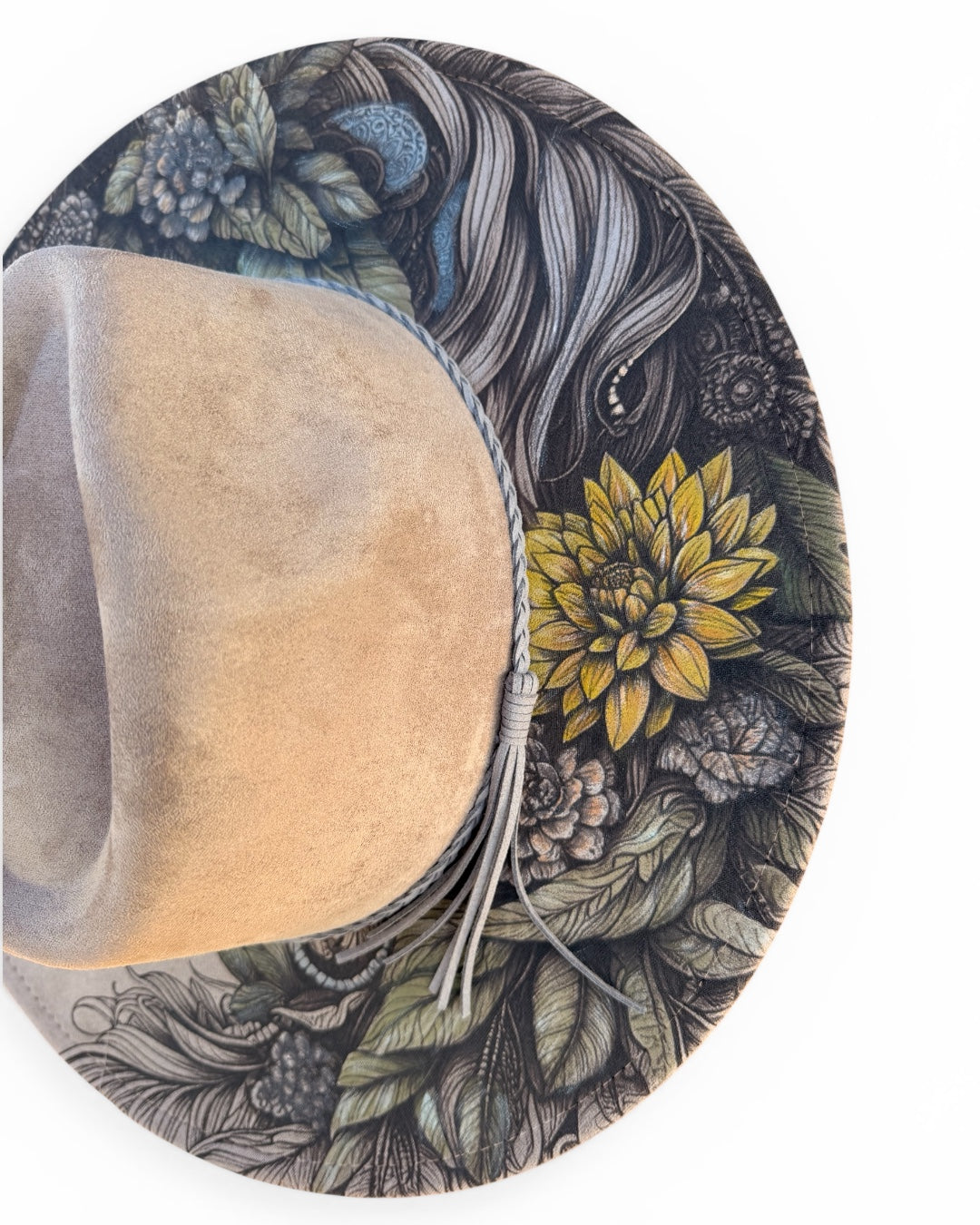 Hand Painted Horse with florals