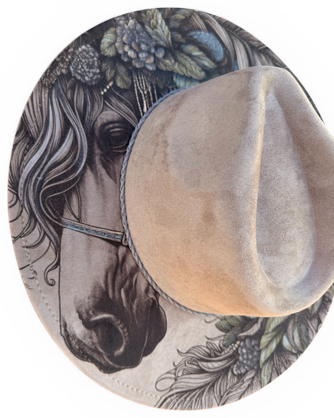 Hand Painted Horse with florals