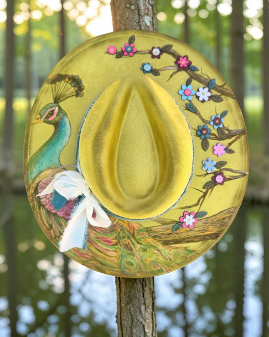 Hand Painted Colorful Peacock