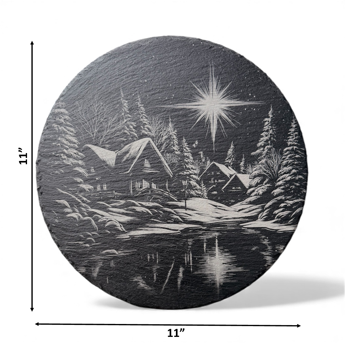 Slate Winter/Christmas themed Trivet