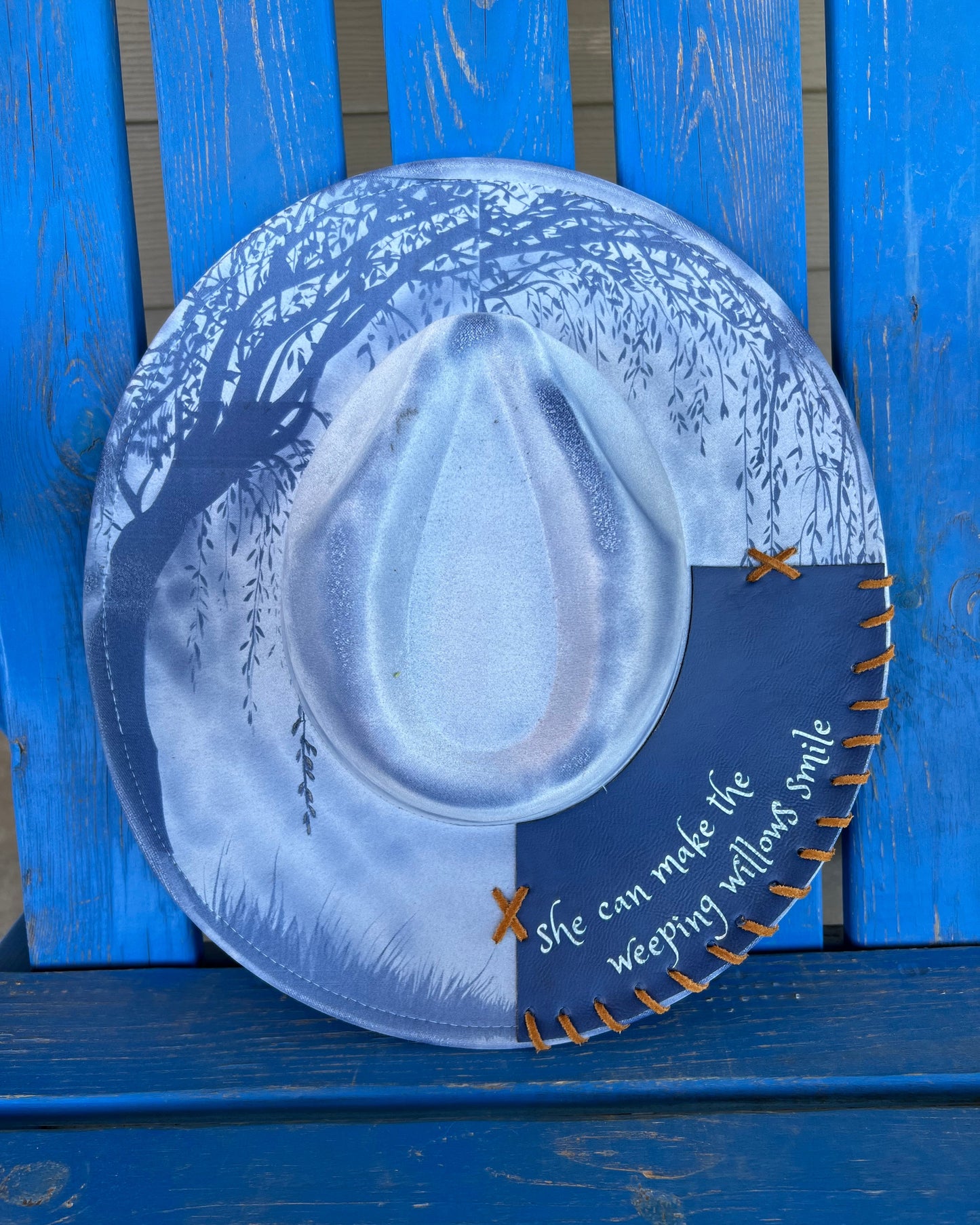 Wide brim hat- Weeping Willow