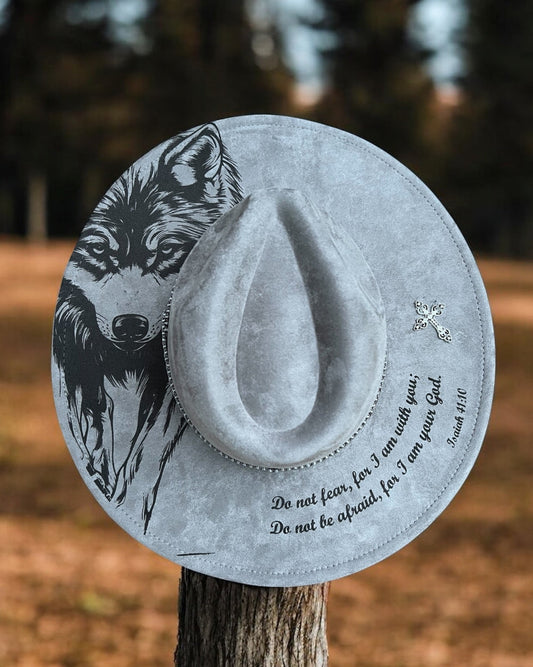 Wide brim hat- Wolf Isaiah 41:10