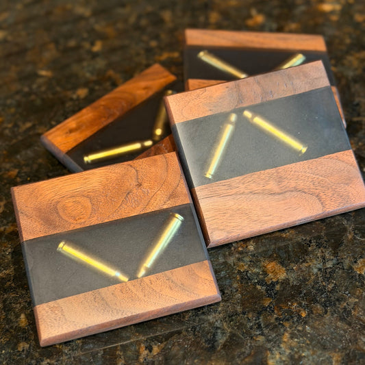 Black with bullet inlay 4-set