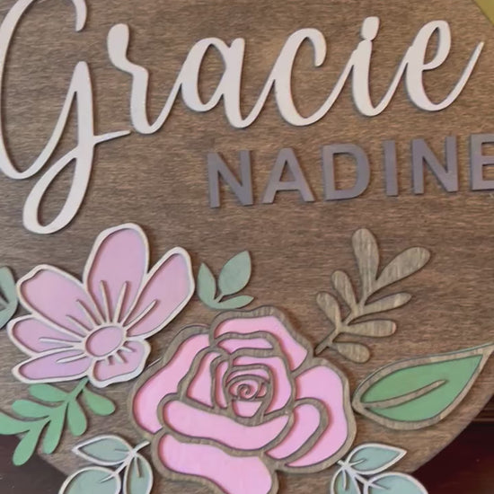 Custom round name signs